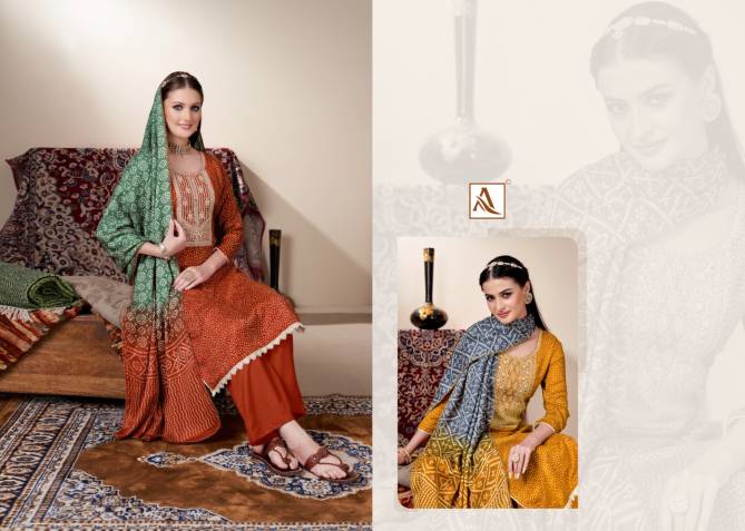 Sohni By Alok Suit Premium Wool Pashmina Printed Dress Material